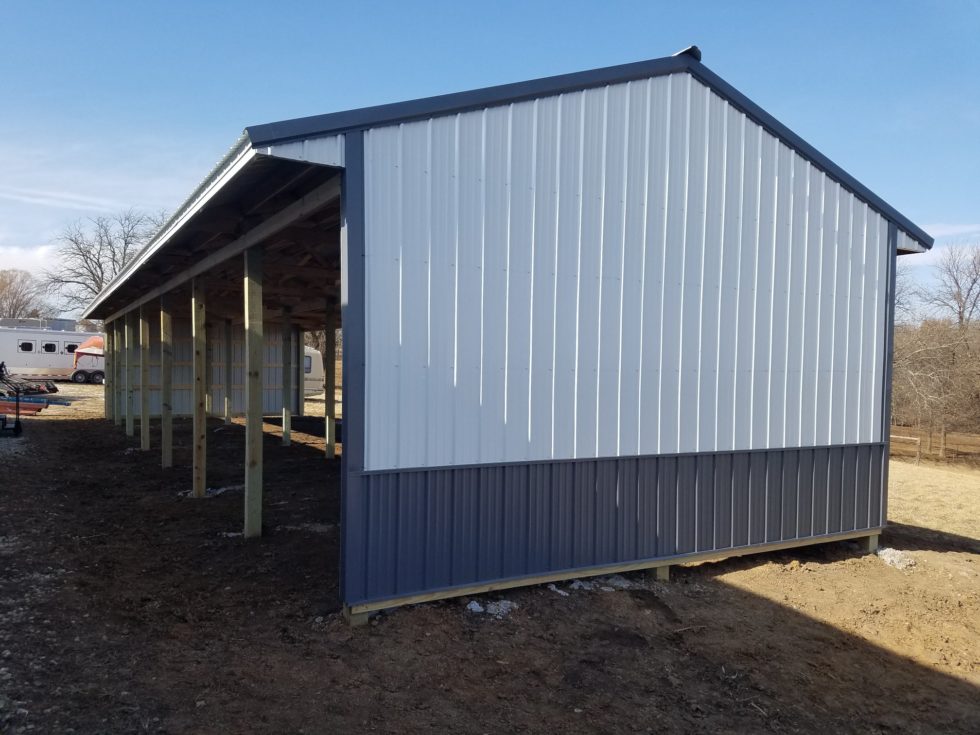 20' x 70' x 10' Open Stall Building - Oldham Buildings